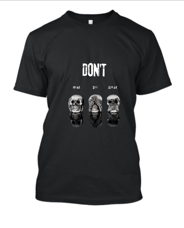  Black Bold Skulls T-shirts  - Front