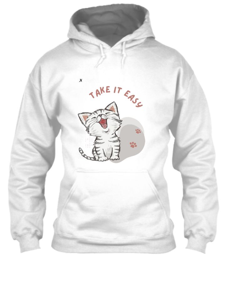  Cat-Adorned Hoodie - Front
