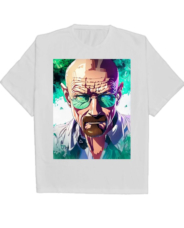  Illustrated Walter White Breaking bad oversize T-Shirt - Front