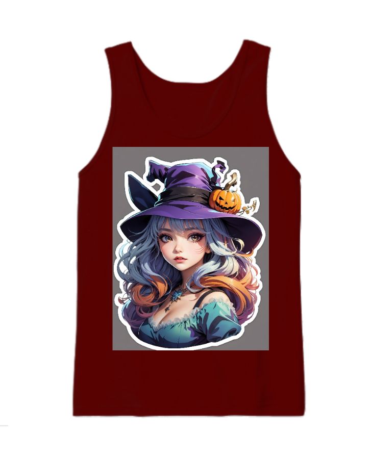  anime witch tank top - Front