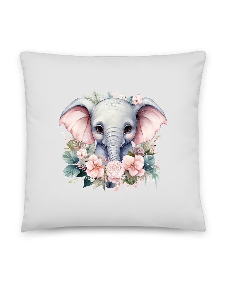  baby Elephant Throw Pillow - Front