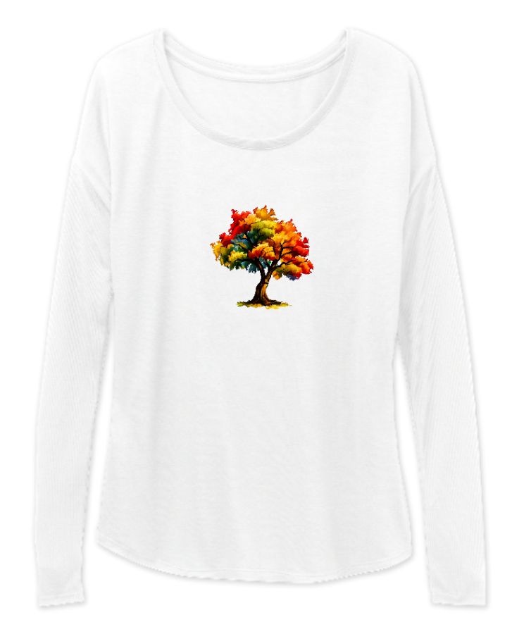 A beautiful Colouring Tree Design Full Sleeve Tee - Front