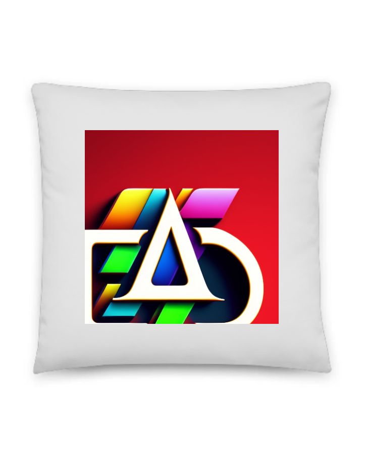 A capital image printed for throw pillow - Front