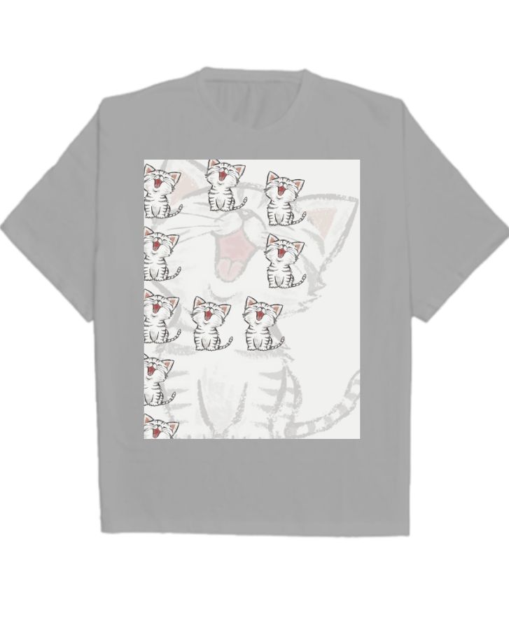 ALPHABET P T-SHIRT CAT  DESIGN - Front