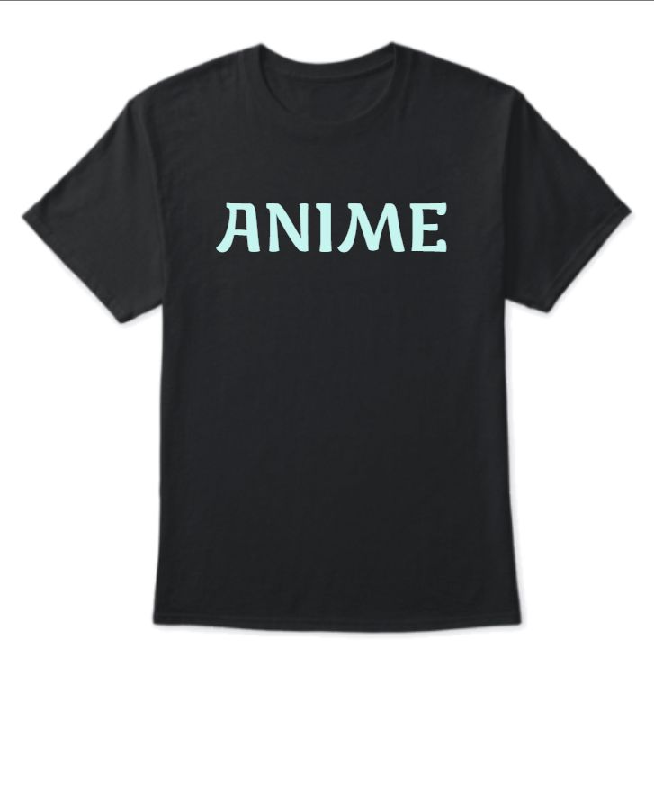 ANIME T-shirts (black)cute anime character - Front