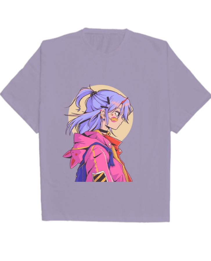 ANIME TRENDY OVERSIZED T-SHIRT FOR WOMENS - Front