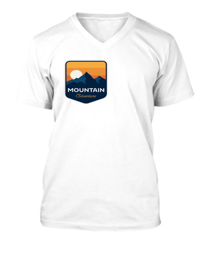 Adventure-Ready Mountain| V-Neck T-shirt - Front