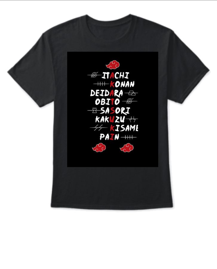 Akatsuki t-shirt naruto shippuden  - Front