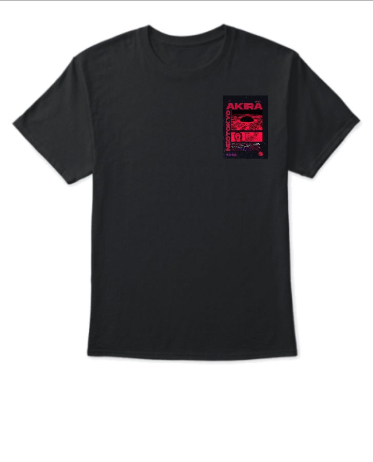 Akira Anime Tshirt black - Front