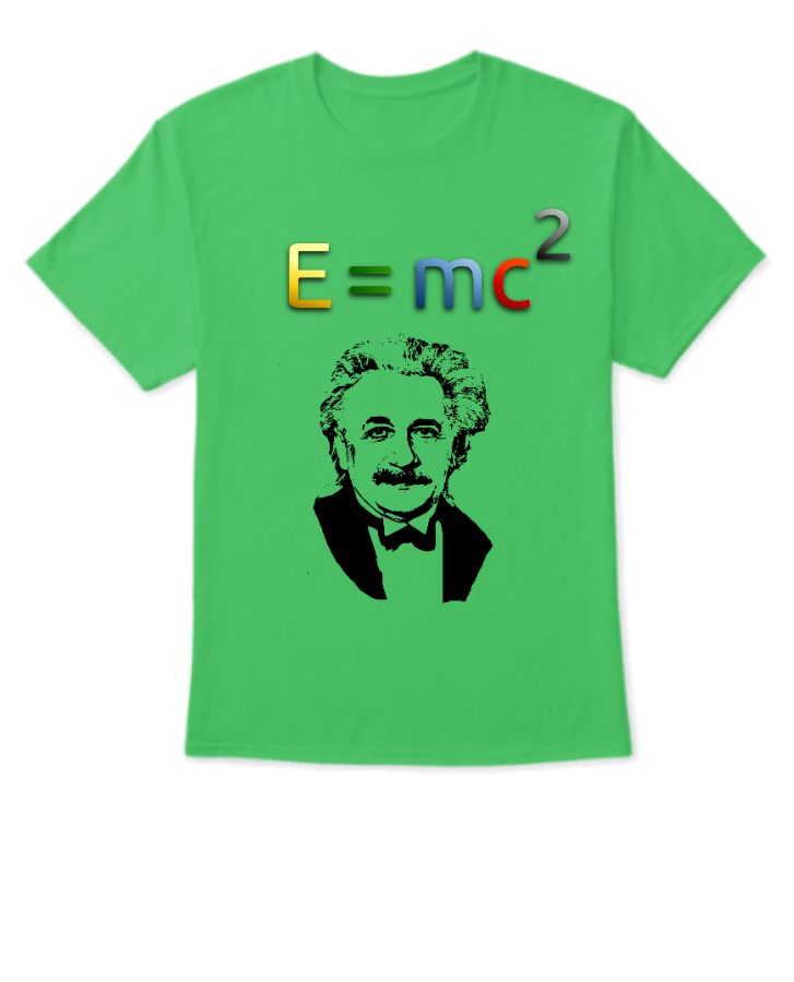 Albert Einstein photo printed t-shirt at different colours - Front