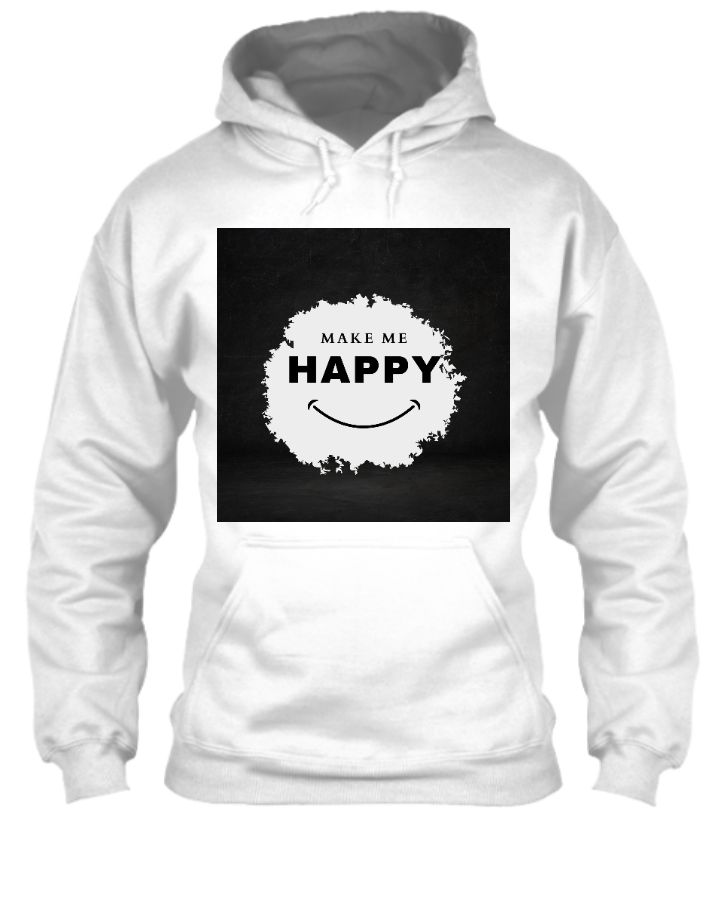 Always Happy Black Hoodie - Front