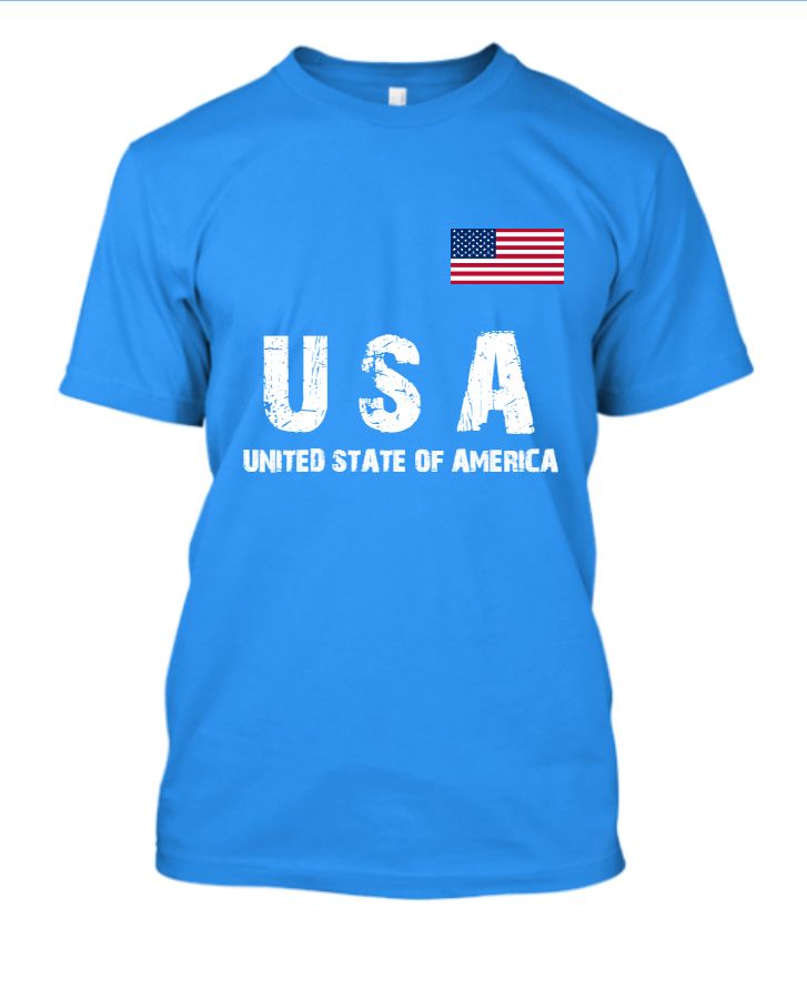 American Blue Slim Fit Check Half Sleeves Casual T-Shirt - Front