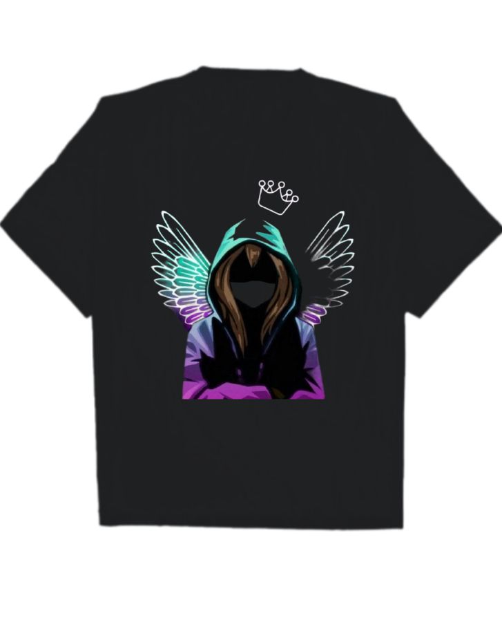 Angle Design Oversized T-Shirt - Front