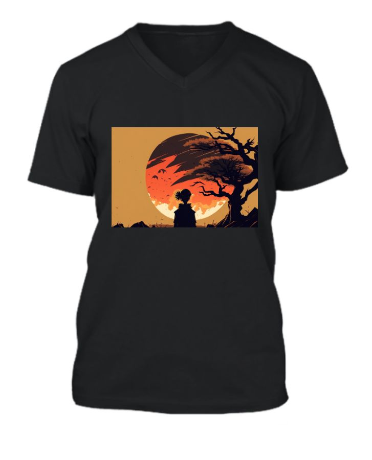 Anime black t shirt for men  - Front