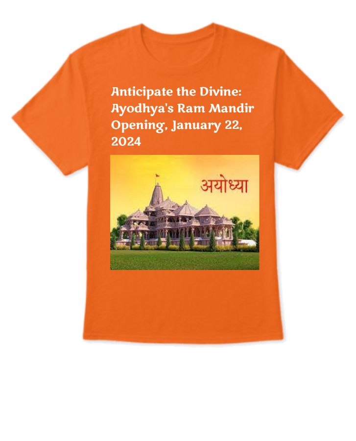 Ayodhya Majesty: Wear the Spirit of Ram Mandir! - Front