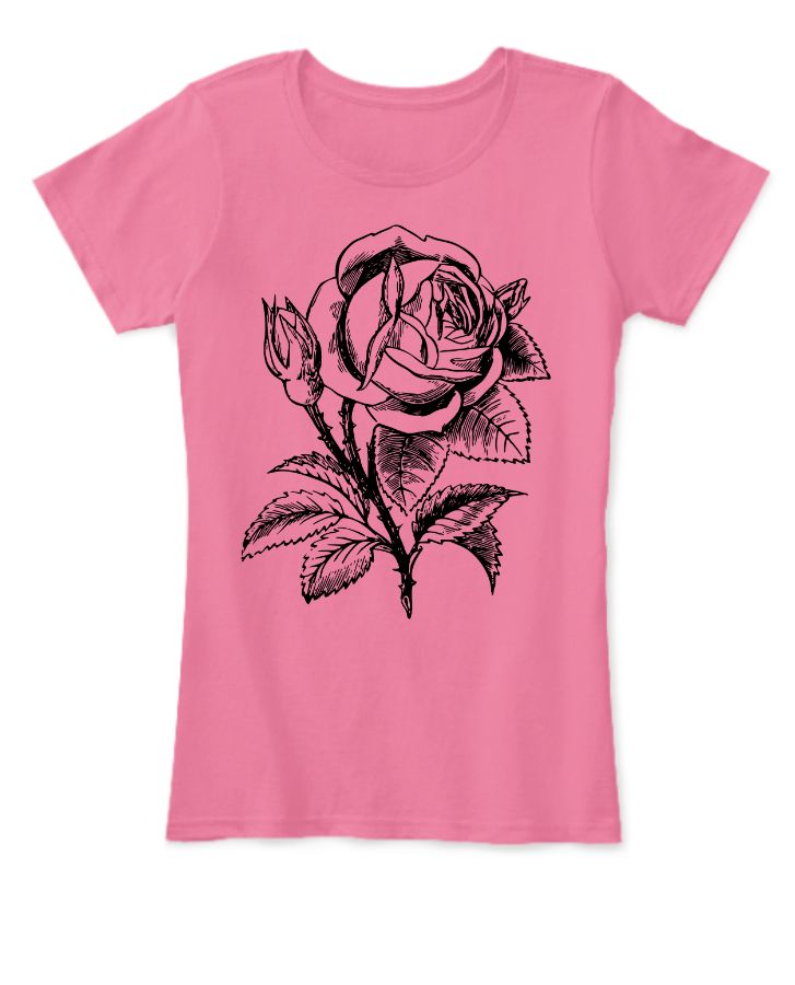 BEAUTY ROSE | WOMEN'S HALF SLEEVE T-SHIRT - Front