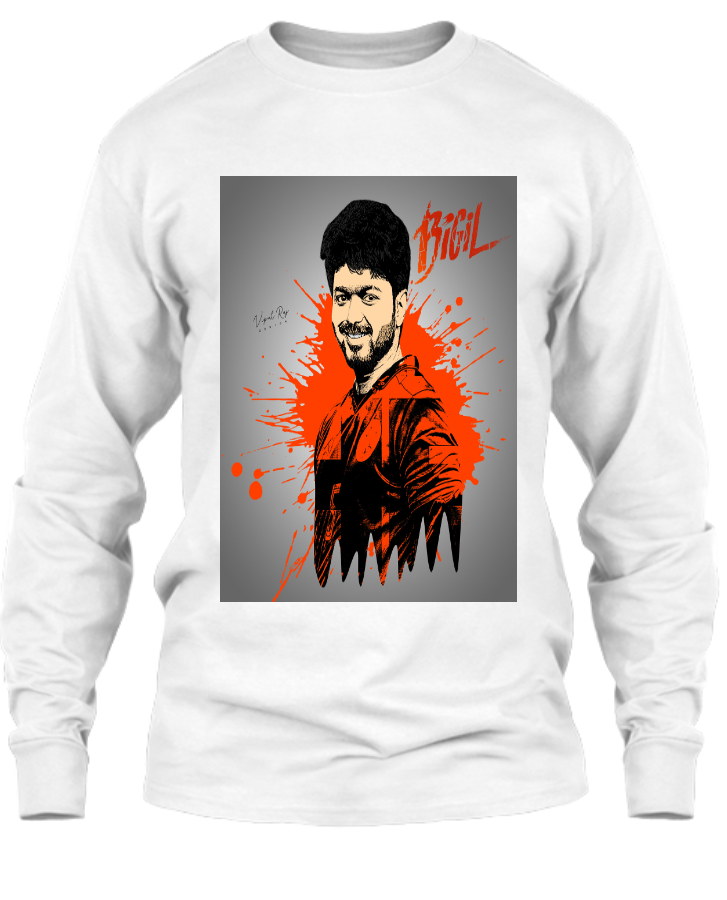 BIGIL Thalapathy Vijay Full Hand T-shirt - Front