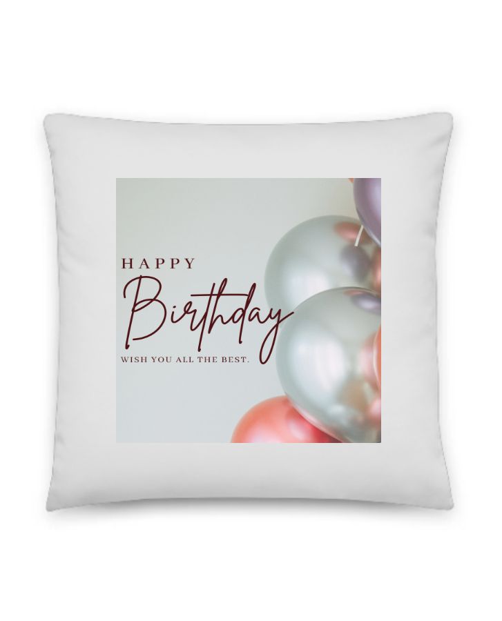 BIRTHDAY THROW PILLOW - Front