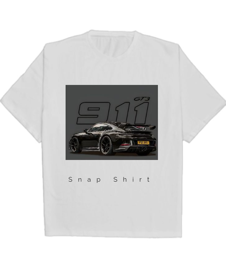 BLACK CAR OVERSIZED T-SHIRT - Front