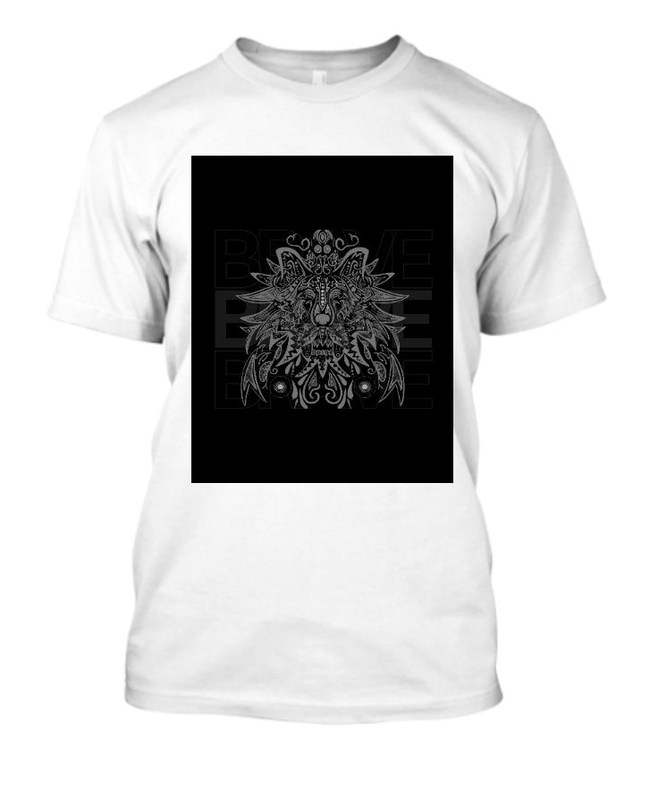BLACK GREY BRAVE | HALF SLEEVES |T SHIRT - Front