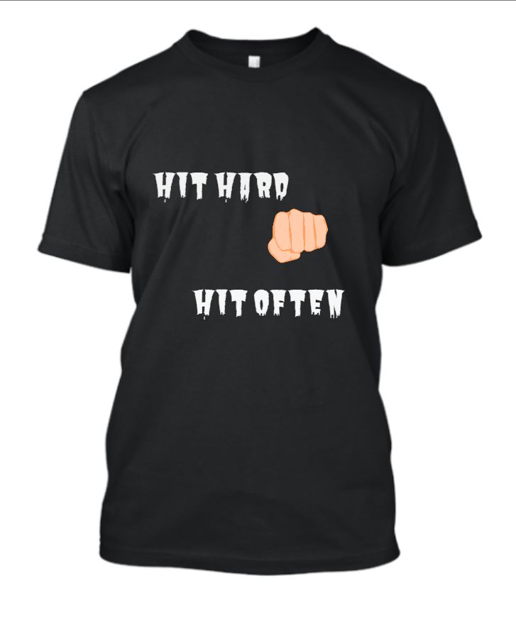 BLACK WRITTEN T SHIRT FOR MEN - Front