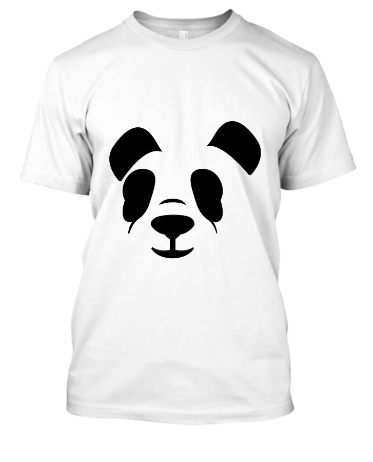 BLACK_PANDA THEMED MENS HALF SLEEVE TEES  - Front