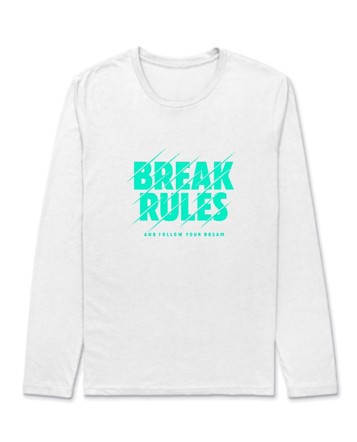 BREAK RULES | FRONT PRINT TEE - Front