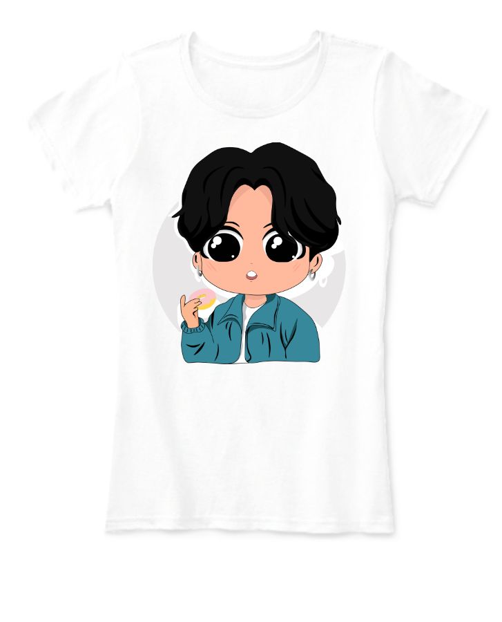 BTS Cute Jung Kook Women T-shirt - Front