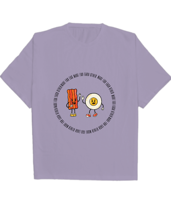 Bacon & Egg | Oversized T-Shirt - Front