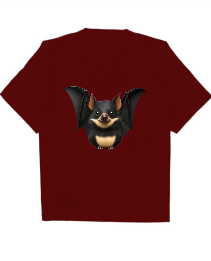 Bat print |Oversized T-SHIRT - Front