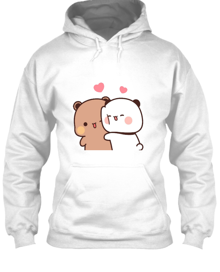 Bear And Panda Hoodie - Front