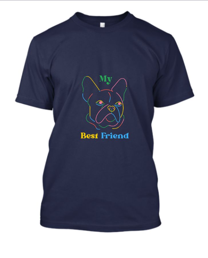 Multicoloured Best Friend Dog T-Shirt Design - Front