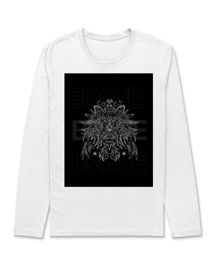 Black Grey Simple Brave Full Sleeves - Front