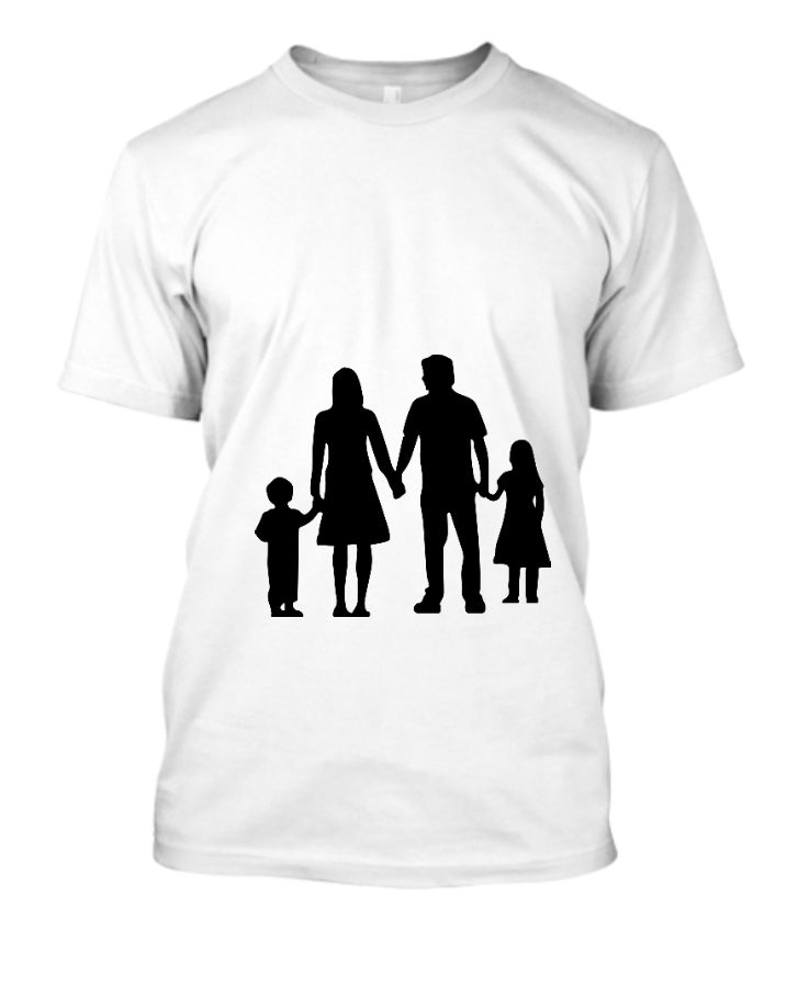 Black MOM DAD T-Shirt - Front
