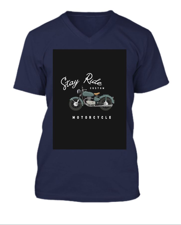 Black Motorcycle T-Shirt - Front