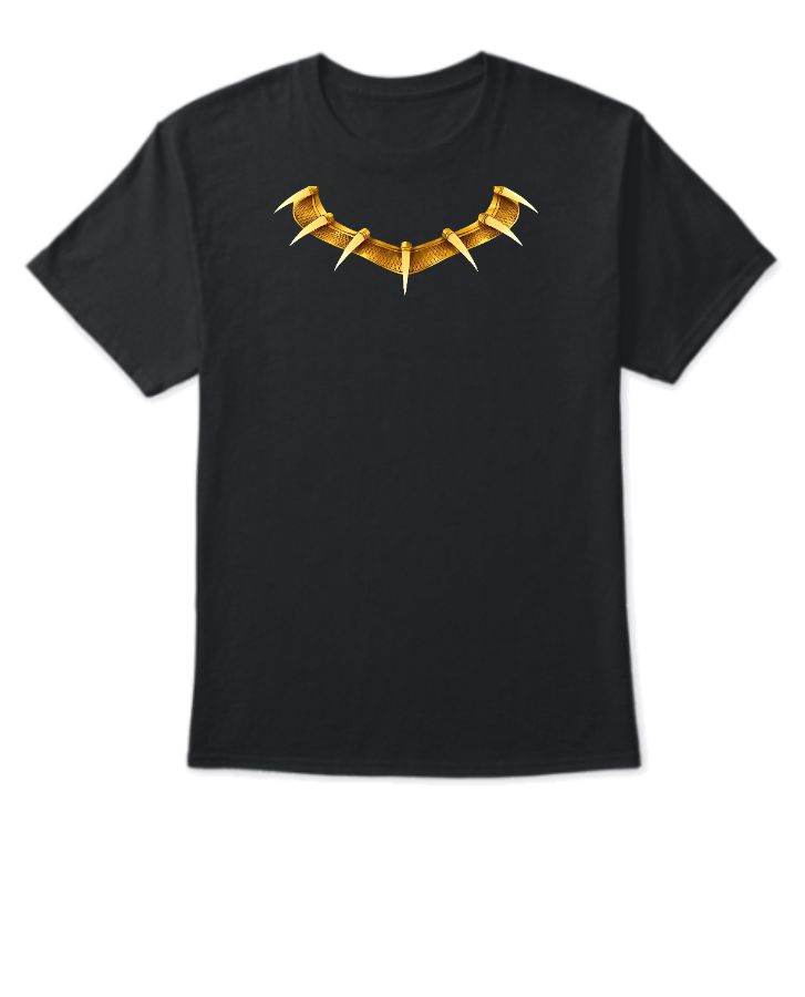 Black Panther theme Unisex half sleeve T-shirt  - Front