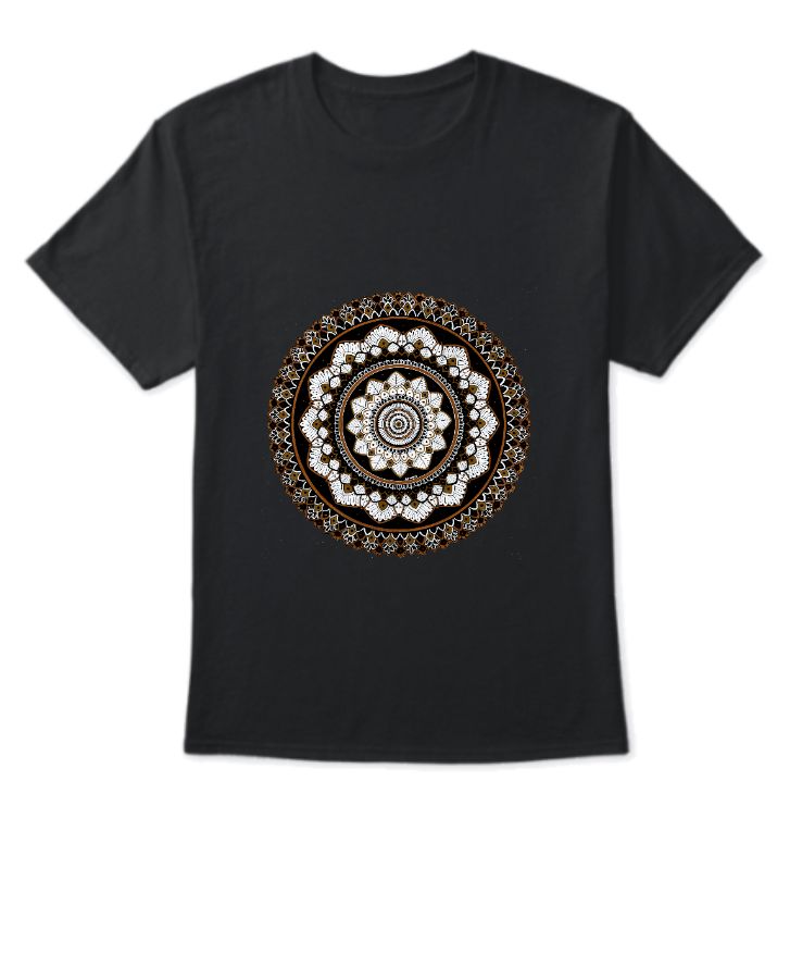 Black T-Shirt with Mandela Art - Front