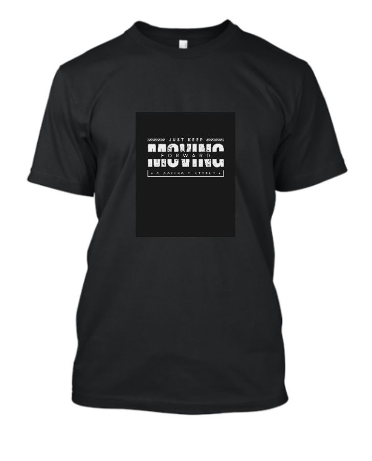 Black White Typography Motivational T-Shirt - Front