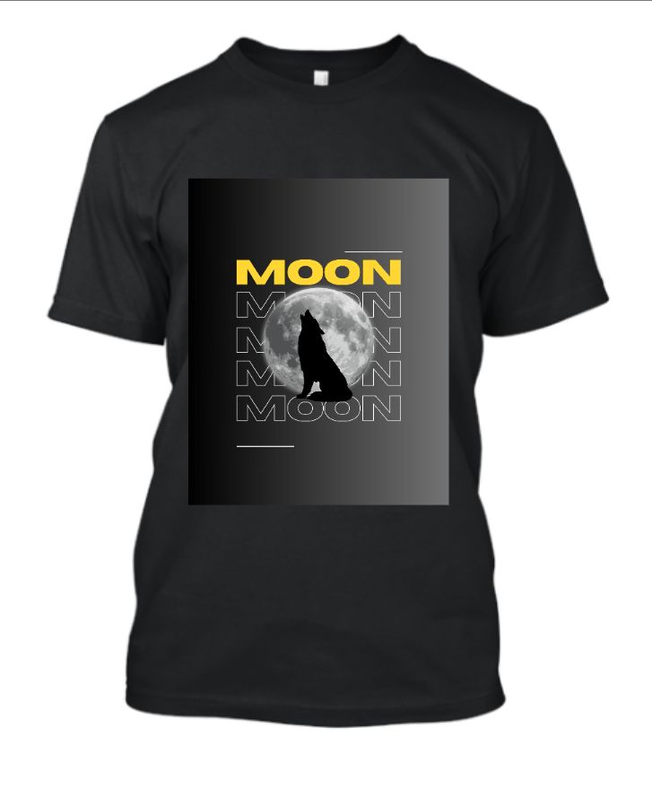 Black and Yellow Dark Moon Black T-shirt - Front