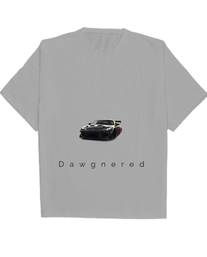 Black car , oversize Tshirt  - Front