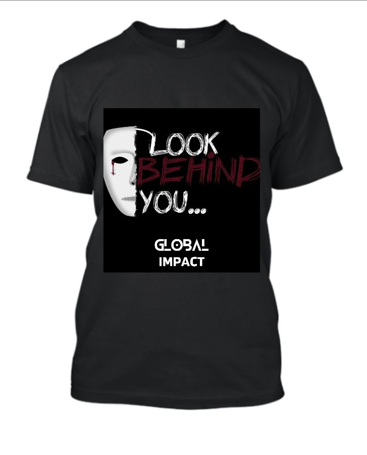 Black halfsleeve t-shirt - Front