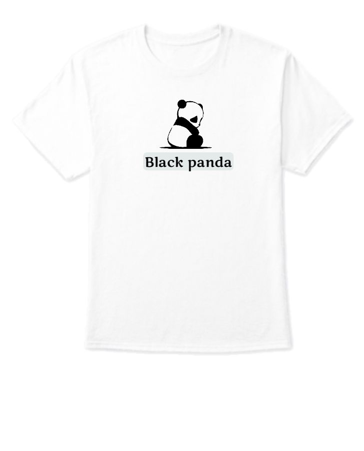 Black panda premium t-shirt  - Front