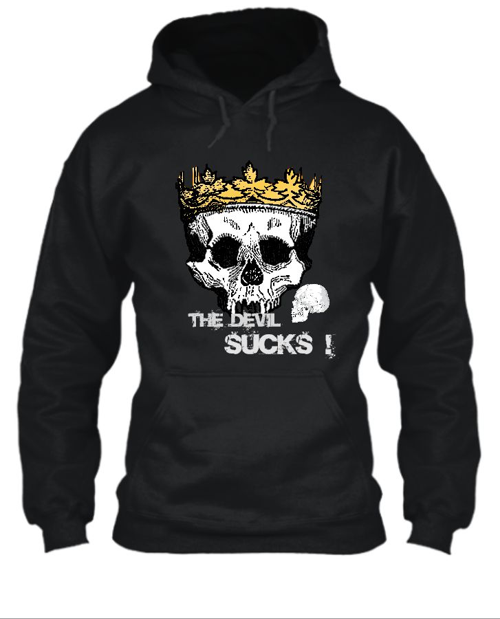 Black skull king hoodie - Front