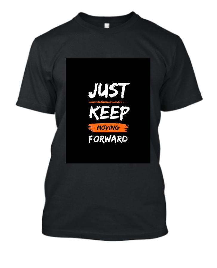 Black slim half t-shirt for men (THE MOTIVATIONAL) - Front
