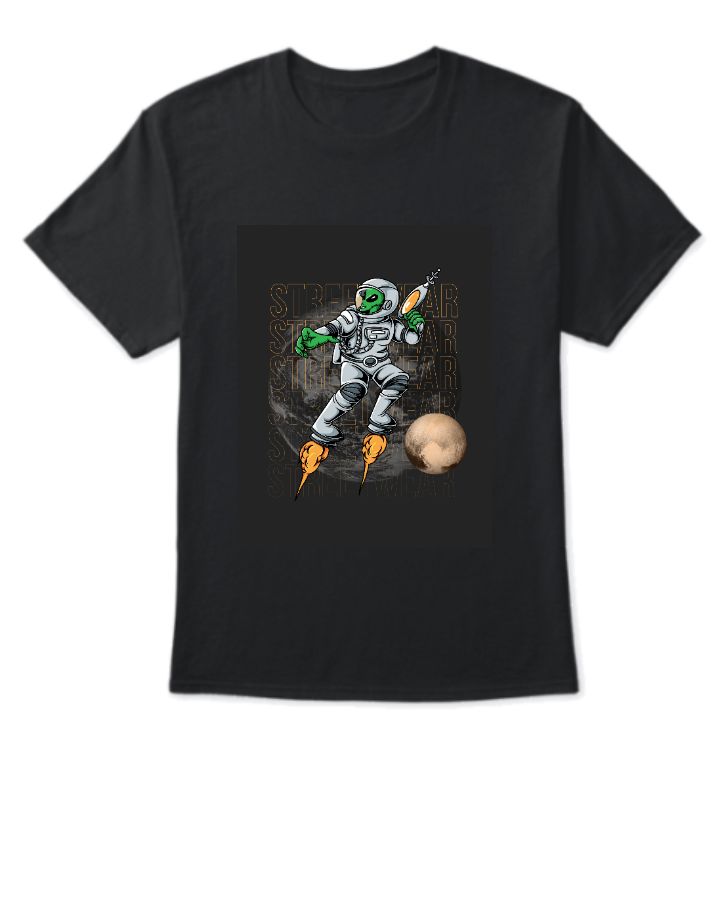 Black design t-shirt - Front