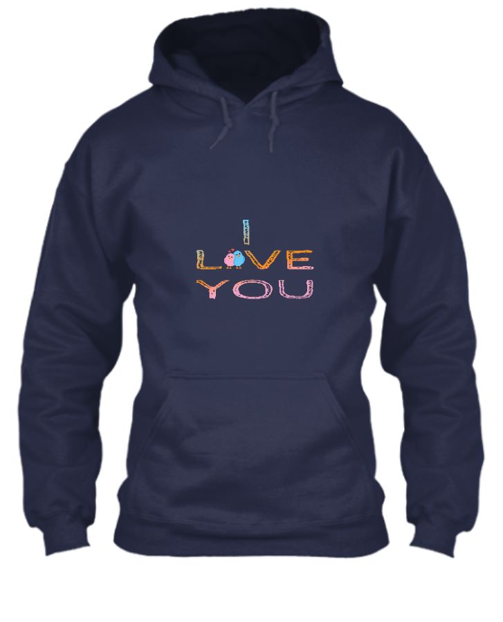 Blue Color Full Sleeve T-Shirt Love Parrot Print - Front