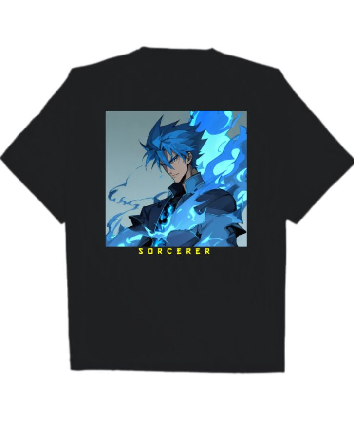 Blue Sorcerer Oversized T-Shirt - Front