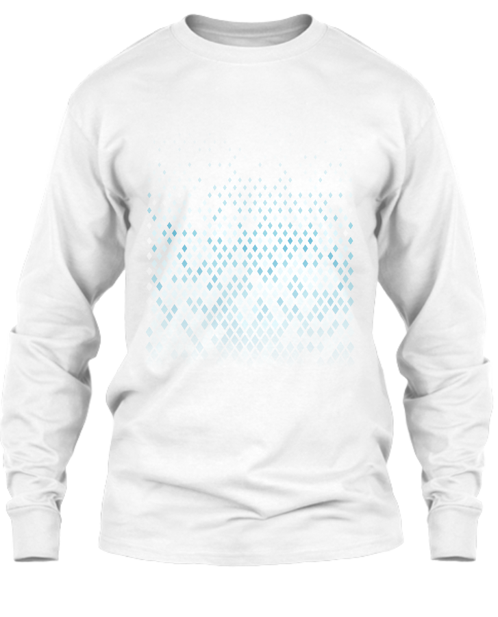 Blue Square Full Sleeves T Shirt - Front