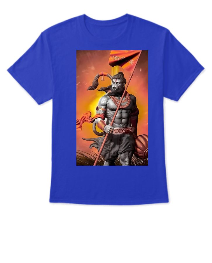 Blue hanuman t shirt  - Front