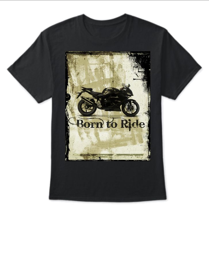 Born To Ride | Unisex Half Sleeve T-shirt - Front